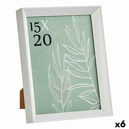 Fotolijsten GiftDecor WPC0235MG-3-WH Wit Glas Plastic (6 Stuks)