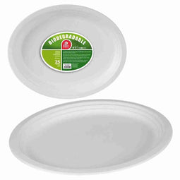 Bordenset Best Products Green Suikerriet ø 32 cm Biologisch Afbreekbaar Wegwerp 25 Stuks