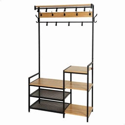 Jassenrek met schap Max Home Staal Melamine spaanderplaat Minimalist 102 x 180 x 40 cm