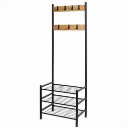 Jassenrek met schap Max Home Staal Melamine spaanderplaat Minimalist 60 x 175 x 40 cm