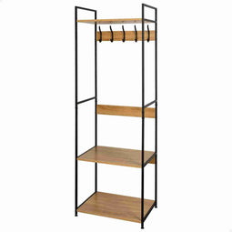 Jassenrek met schap Max Home Staal Melamine spaanderplaat Minimalist 60 x 175 x 40 cm