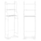 Badkamer rek - aluminium - 125x25,5x46,5 cm - 3 planken