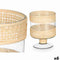 Kaarshouder GiftDecor SG-29685 Transparant Natuurlijk Glas Rotan 15 x 20 x 15 cm (6 Stuks)