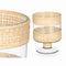 Kaarshouder GiftDecor SG-29685 Transparant Natuurlijk Glas Rotan 15 x 20 x 15 cm (6 Stuks)