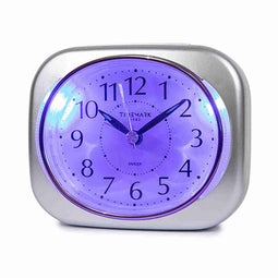 Analoge alarmklok Timemark 10 x 8,5 x 4 cm Zilverkleurig Klassiek