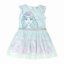 Jurk Frozen Turkoois Maat 4 Jaar