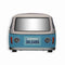 Wandspiegel Versa Blauw Bus 9 x 51 x 61 cm