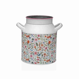 Vaas Versa Roze Metaal Blommor 13 x 15,5 x 21 cm