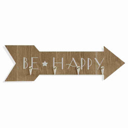 Wandkapstok Versa Be Happy Hout MDF 4 x 14,5 x 48 cm
