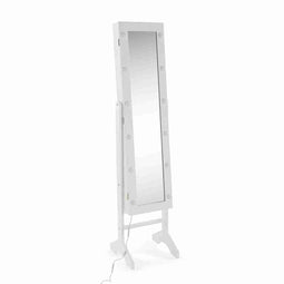 Wandspiegel Versa Wit Spiegel Hout MDF 35 x 153 x 35,2 cm Sieradenhouder