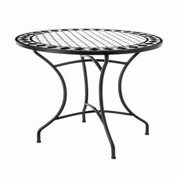 Bijzettafel Delfos Wit Zwart Keramisch 90 x 90 x 75 cm