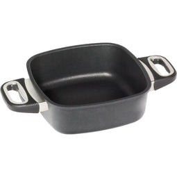 AMT Gastroguss Vierkante pan met zijhandgrepen - 20x20x7 cm - Duurzaam aluminium - Non-stick coa...