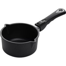 AMT Gastroguss Melk- en sauspan - Ø 16 cm - Twee schenktuiten - Inductiegeschikt - Krasbestendig