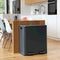 Keukenprullenbak met selectief sorteerpedaal - MAJOR - KITCHEN MOVE - 60L (2x30L) - RVS - Mat grijs