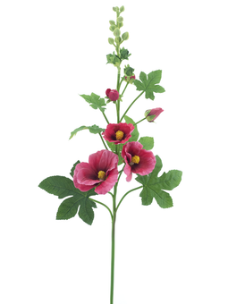 Nova nature - Alcea spray old pink 102 cm kunstbloem