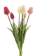 Nova nature - PSO Classic tulip bundle Sallyx7 pink/cream combo 47 cm kunstbloem