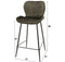 AnLi Style Barstoel ronde buis - Groen velours