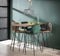 AnLi Style Barstoel ronde buis - Groen velours