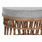 Voetensteun DKD Home Decor 40 x 40 x 48 cm Grijs Bruin Bamboe Tropisch