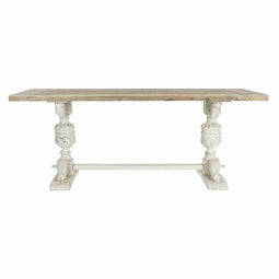 Eettafel DKD Home Decor Wit Natuurlijk Spar 200 x 90 x 78 cm