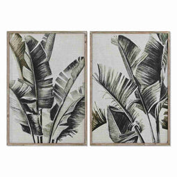 Schilderij Home ESPRIT Palmen Tropisch 70 x 4 x 100 cm (2 Stuks)