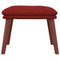 Voetenbank 45x29,5x35 cm stof wijnrood