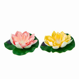 Decoratieve plant Lifetime ø 17,5 x 6 cm Plastic Lotus Bloem Bloem