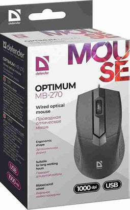 Defender Optimum MB-270 muis Kantoor Rechtshandig USB Type-A Optisch 1000 DPI