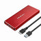 Qoltec 51831 Behuizing | M.2 SSD-schijf | SATA | NGFF| USB 3.0 | Supersnelheid 5Gb/s | 2TB | Rood