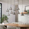 AnLi Style Hanglamp 5+4 tapse kap glas (G9)