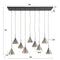 AnLi Style Hanglamp 5+4 tapse kap glas (G9)