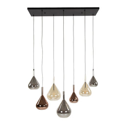 AnLi Style Hanglamp 4+3 wings mix glass