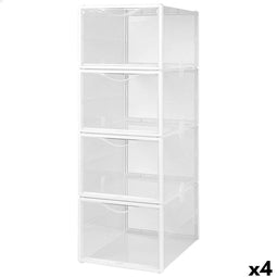 Stapelbare schoenendoos Max Home Polypropyleen ABS 25 x 18,5 x 35 cm (4 Stuks)