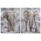 Schilderij Home ESPRIT Olifant Koloniaal 90 x 3 x 120 cm (2 Stuks)