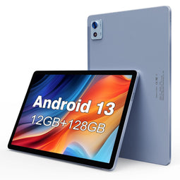 Android 13 tablet met 10,1 inch Octa-Core 2,0 GHz CPU, 1920 1200 FHD-display, 12 GB RAM + 128 GB ROM (TF uitbreiden 1TB), 5G WLAN, Bluetooth 5.0, 6000 mAh