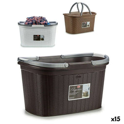 Wasmand Stefanplast Elegance Plastic 35 L 57,5 x 29 x 36,5 cm (15 Stuks)