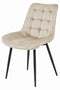 Eetkamerstoel BERA - 4 stuks - beige - fluweel - 88x54x60 cm