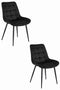 Eetkamerstoel BERA - set van 2 - zwart - 88x54x60 cm
