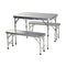 Tafel met twee stoelen Redcliffs 90 x 60 x 70 cm Grijs (3 Onderdelen)