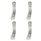 Hoeksteun EDM 86093 an24 Roestvrij staal 8 x 8 x 1,9 cm 4 Stuks