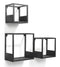 Set van 3 Wandplanken Zwart