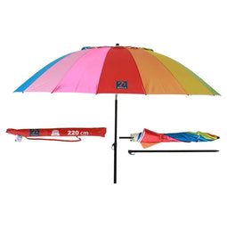 Strandparasol Multicolour Ø 220 cm SPF50+