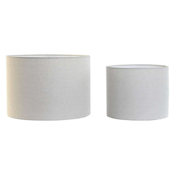 Lampenkap Home ESPRIT Beige Linnen Metaal 40 x 40 x 28 cm (2 Stuks)