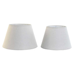 Lampenkap Home ESPRIT Beige Linnen Metaal 40 x 40 x 25 cm (2 Stuks)