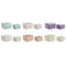 Doos-Juwelenkistje Home ESPRIT Multicolour Roze Lila Mangohout 10 X 10 X 6,6 cm (2 Onderdelen) (6...