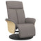 Fauteuil verstelbaar met voetensteun stof taupe