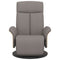 Fauteuil verstelbaar met voetensteun stof taupe