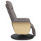 Fauteuil verstelbaar met voetensteun stof taupe