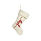 Kerstversiering Joy Kerstsok Wit Stof 28 x 4 x 46 cm (12 Stuks)