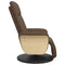 Fauteuil verstelbaar met voetensteun stof bruin